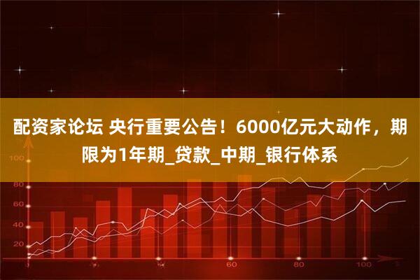 配资家论坛 央行重要公告！6000亿元大动作，期限为1年期_贷款_中期_银行体系