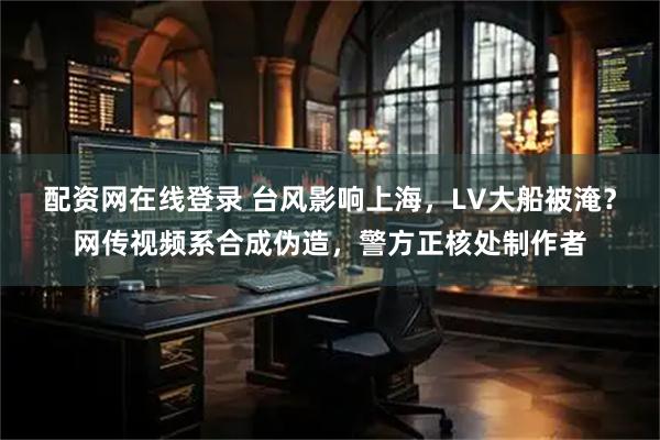配资网在线登录 台风影响上海，LV大船被淹？网传视频系合成伪造，警方正核处制作者